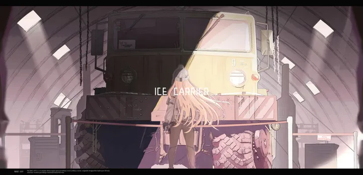 1girl,train,solo,ground_vehicle,hat,very_long_hair,horizontal,letterboxed,shorts,standing,from_behind,english_text,blonde_hair,long_hair,scenery